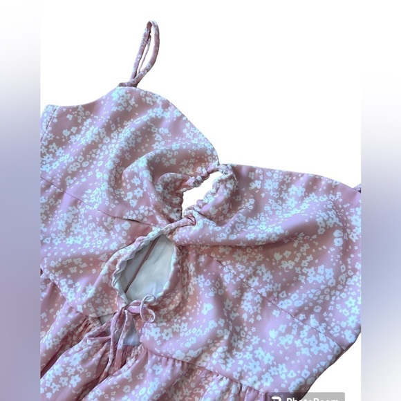 NWT Park & Fifth Wylie Rosa pink & white floral spaghetti strap midi dress - Picture 6 of 11